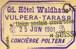 Stempel Concierge Poltera Grandhotel Waldhaus Vulpera